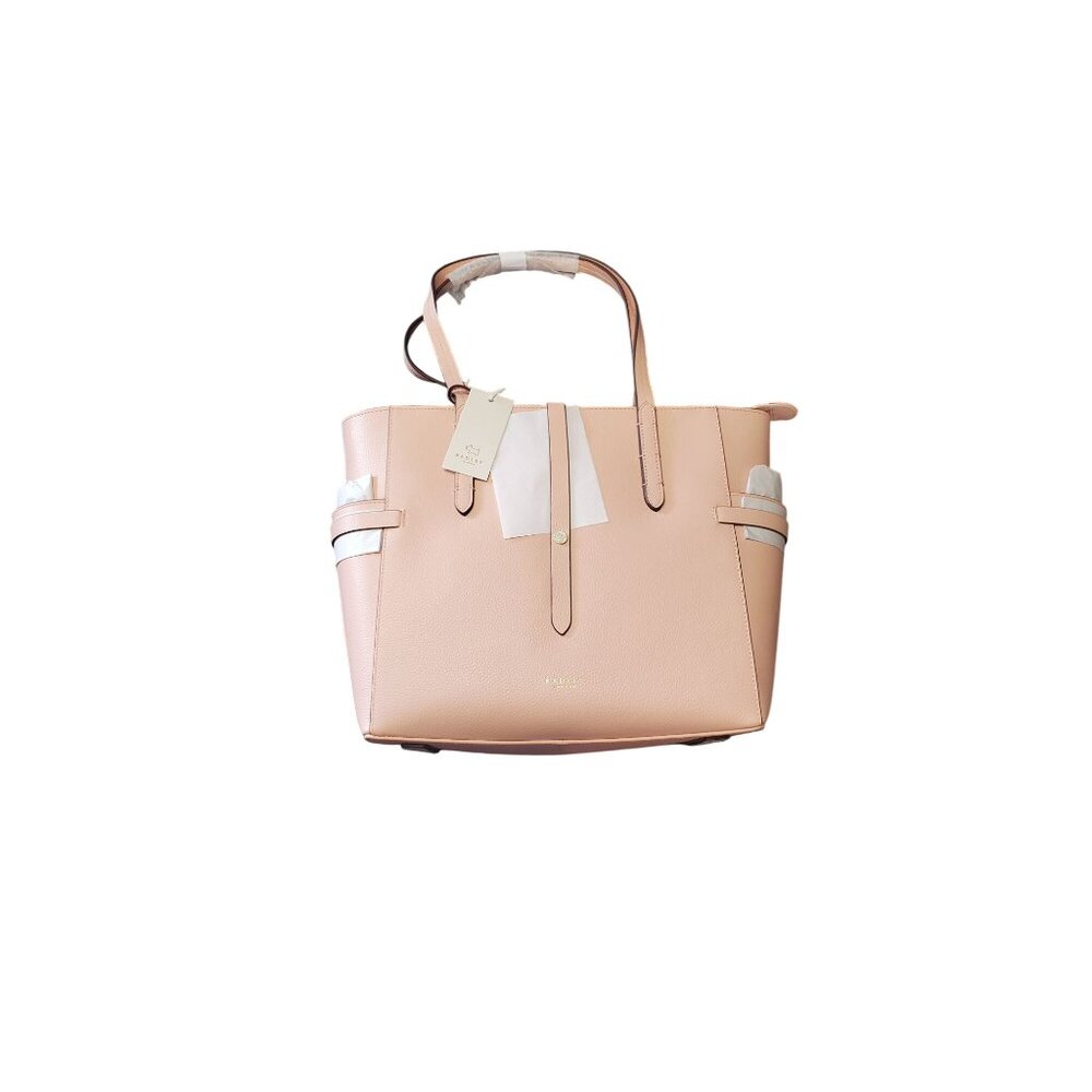 Radley London Leather Tote Bag With Structured Design & Dual Top Handles (Melon) - Picture 3 of 11